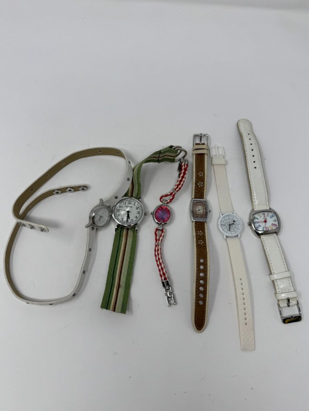 Lot of 6 Women’s Fashion Watches Tested Working American Eagle Geneva Spiderweb